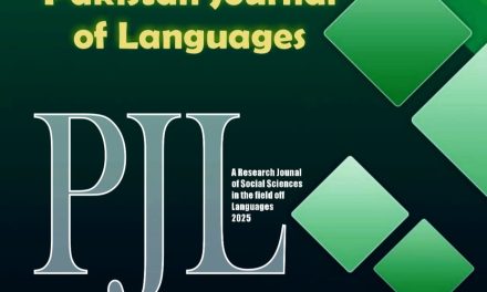 Pakistan Journal of Languages Issue No. 3
